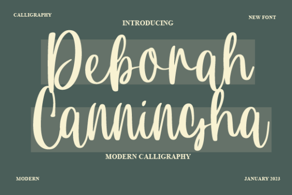 Deborah Canningha: A Modern Script Font for Creative Branding