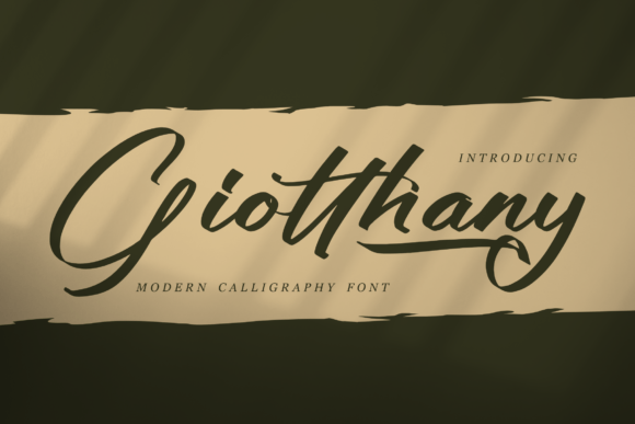 Giotthany: A Modern Script Font for Creative Crafters