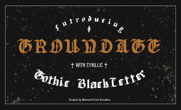 Groundage: A Bold Blackletter Font for Digital Design