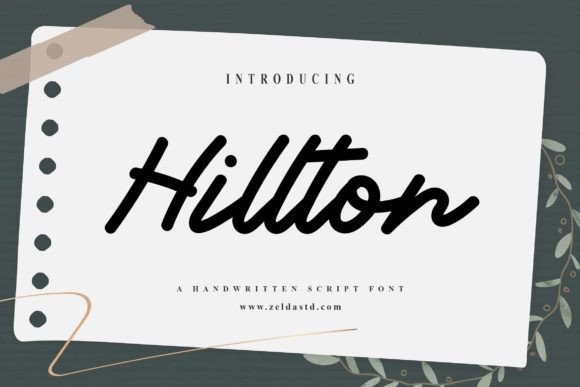 Hillton: A Script Font for Elegant Craft Projects