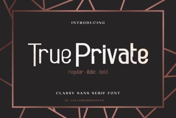 True Private: A Versatile Sans Serif Font for Crafters and Designers